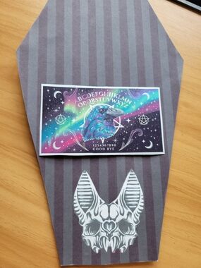 💀NEW💀Hand Crafted  Raven Ouija Board Fridge Magnet